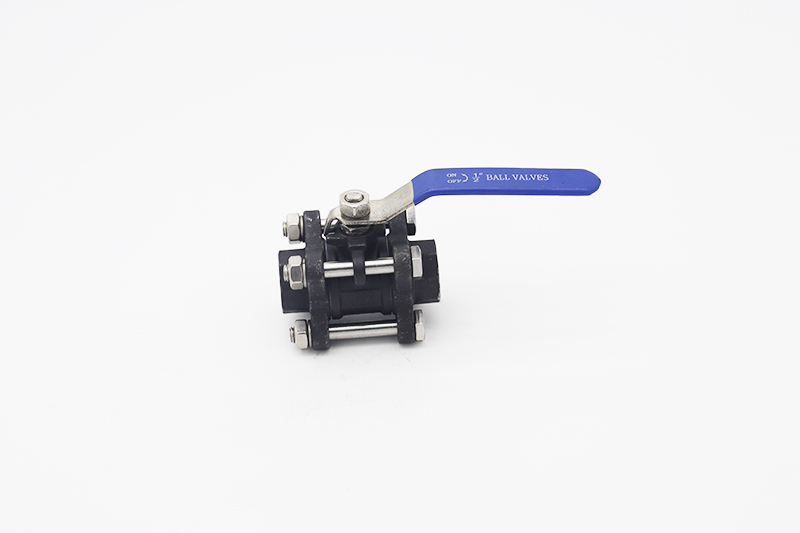 Carbon steel three-piece ball valve thread